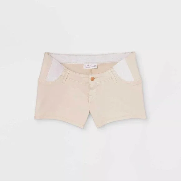 Isabel Maternity Under Belly Destruction Midi Maternity Shorts NWT SZ 14 - Picture 2 of 4